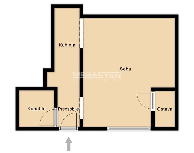 Jednosoban stan na prodaju, Karaburma, Beograd, 25m², 80.000 €