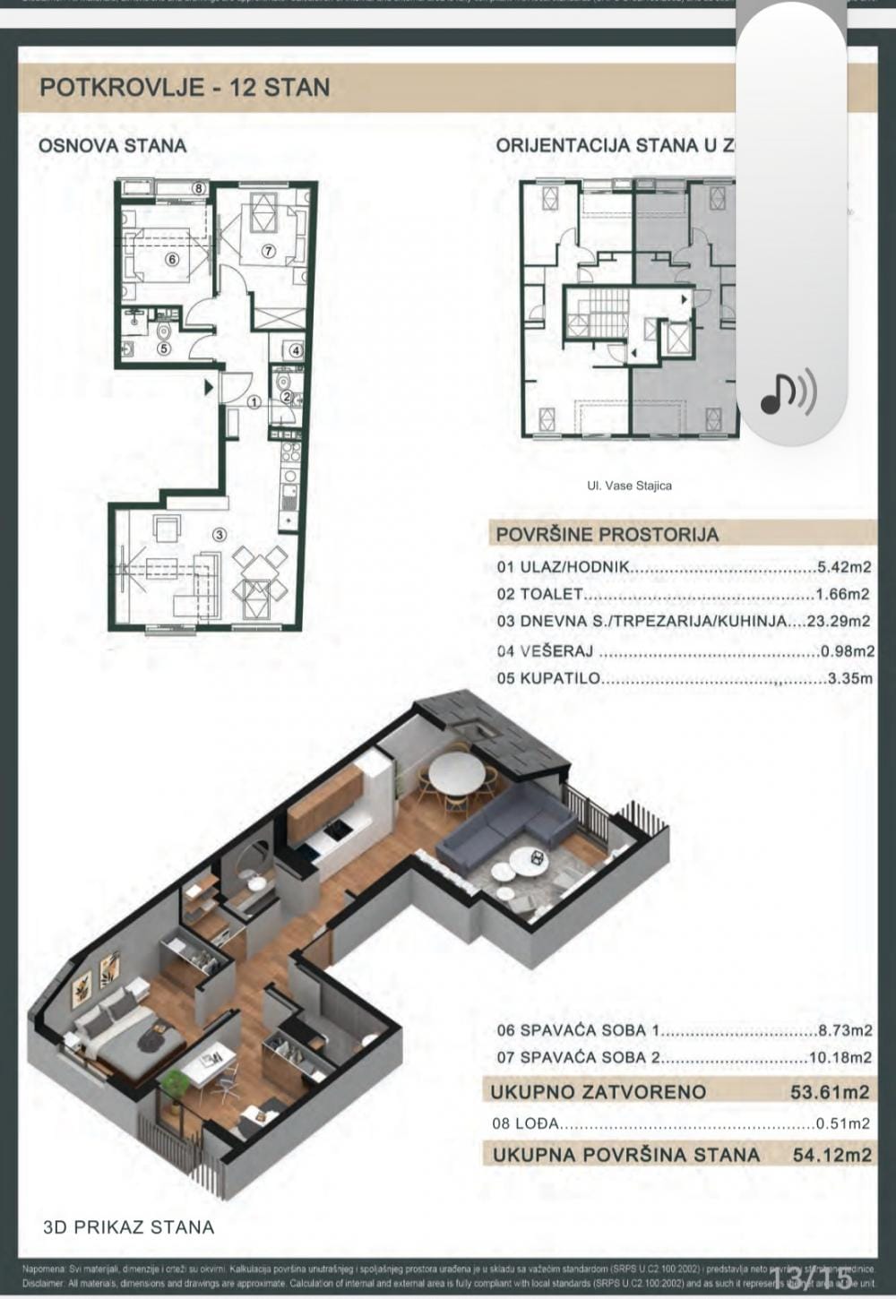 Stan Prodaja Beograd Stan Prodaja Beograd Banovo Brdo 54 m2