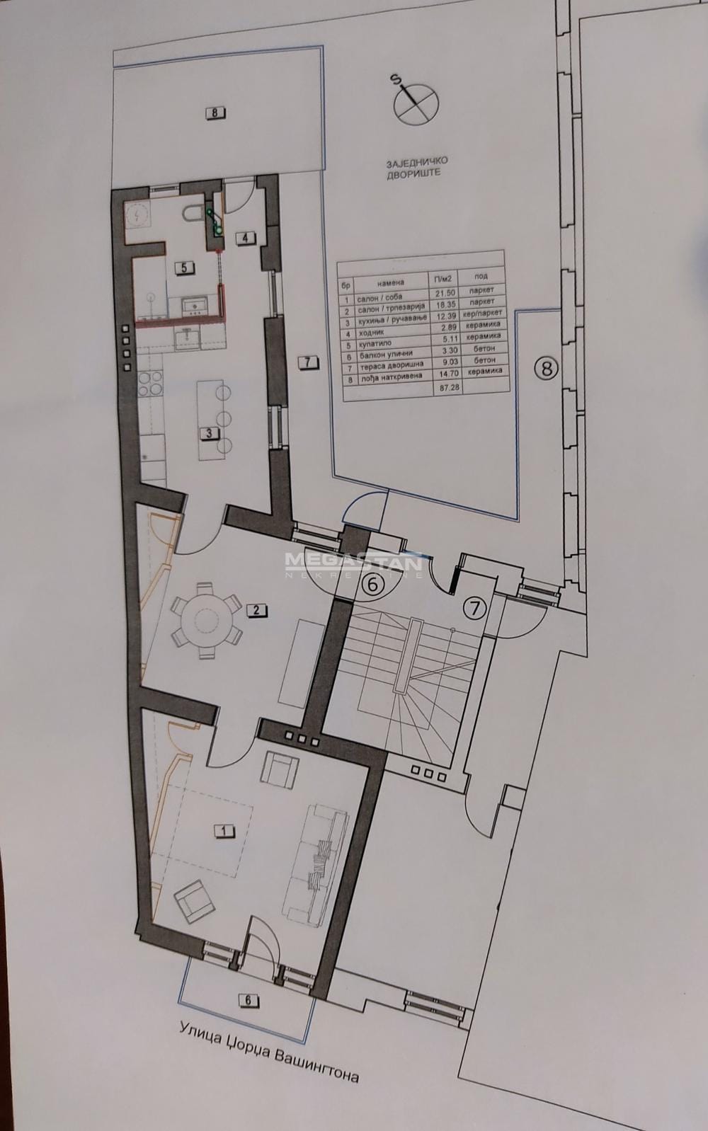 Stan Prodaja Beograd Centar (Stari Grad) 87 m2