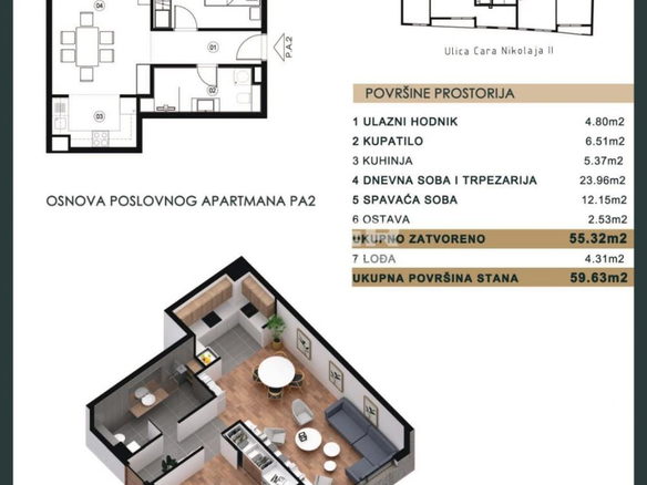 Stan Prodaja Beograd Čubura 60 m2