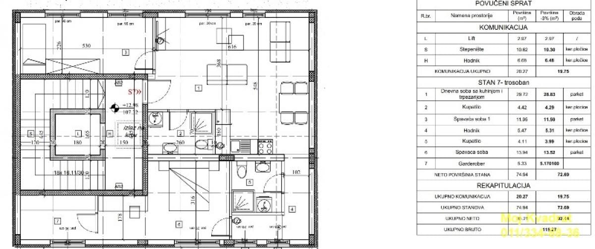 Stan Prodaja Beograd Stan Prodaja Beograd Sutjeska 75 m2