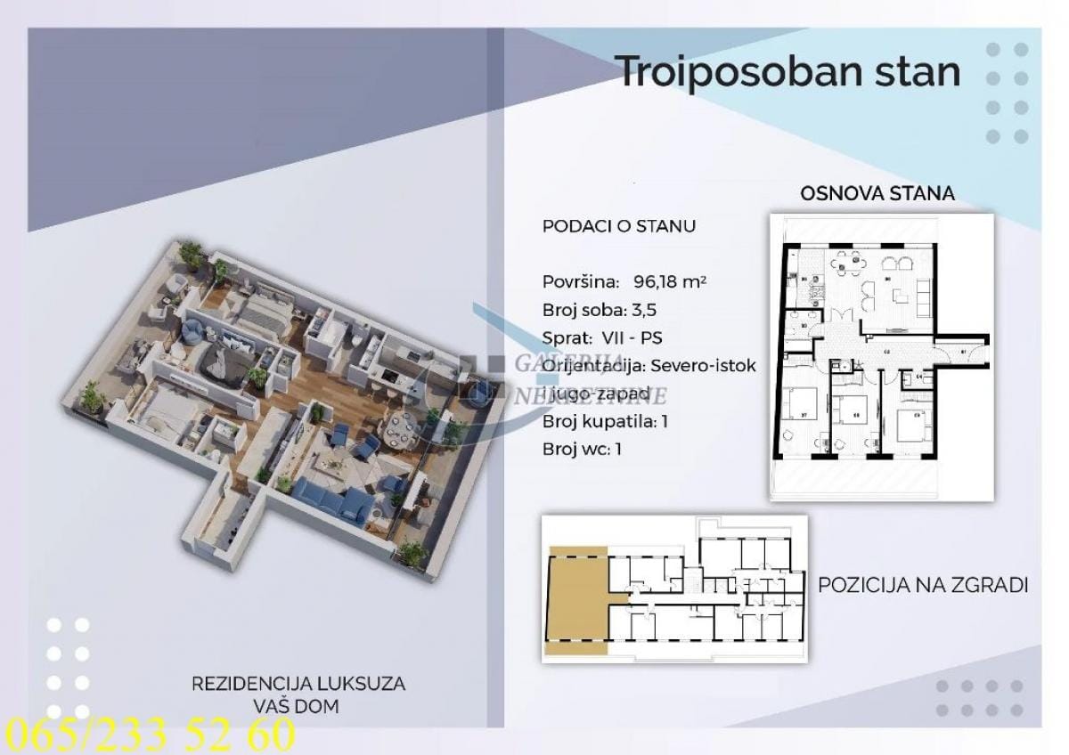 Stan Prodaja Beograd Stan Prodaja Beograd Dimitrija Tucovića 96 m2