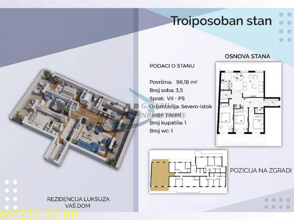 Stan Prodaja Beograd Dimitrija Tucovića 96 m2
