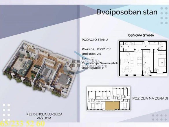 Stan Prodaja Beograd Dimitrija Tucovića 84 m2