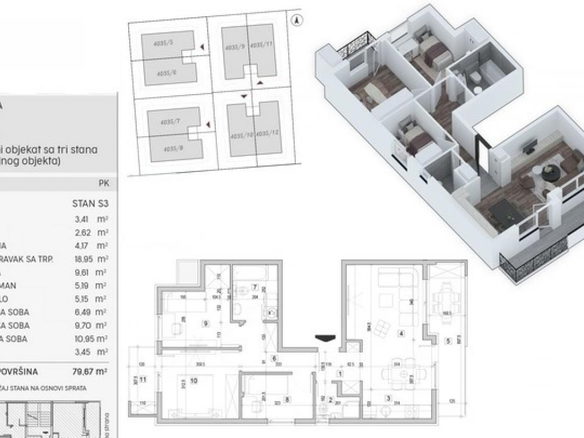 Stan Prodaja Novi Sad  80 m2