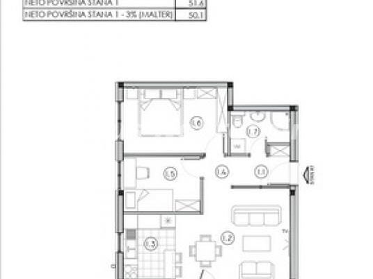 Stan Prodaja Novi Sad  50 m2