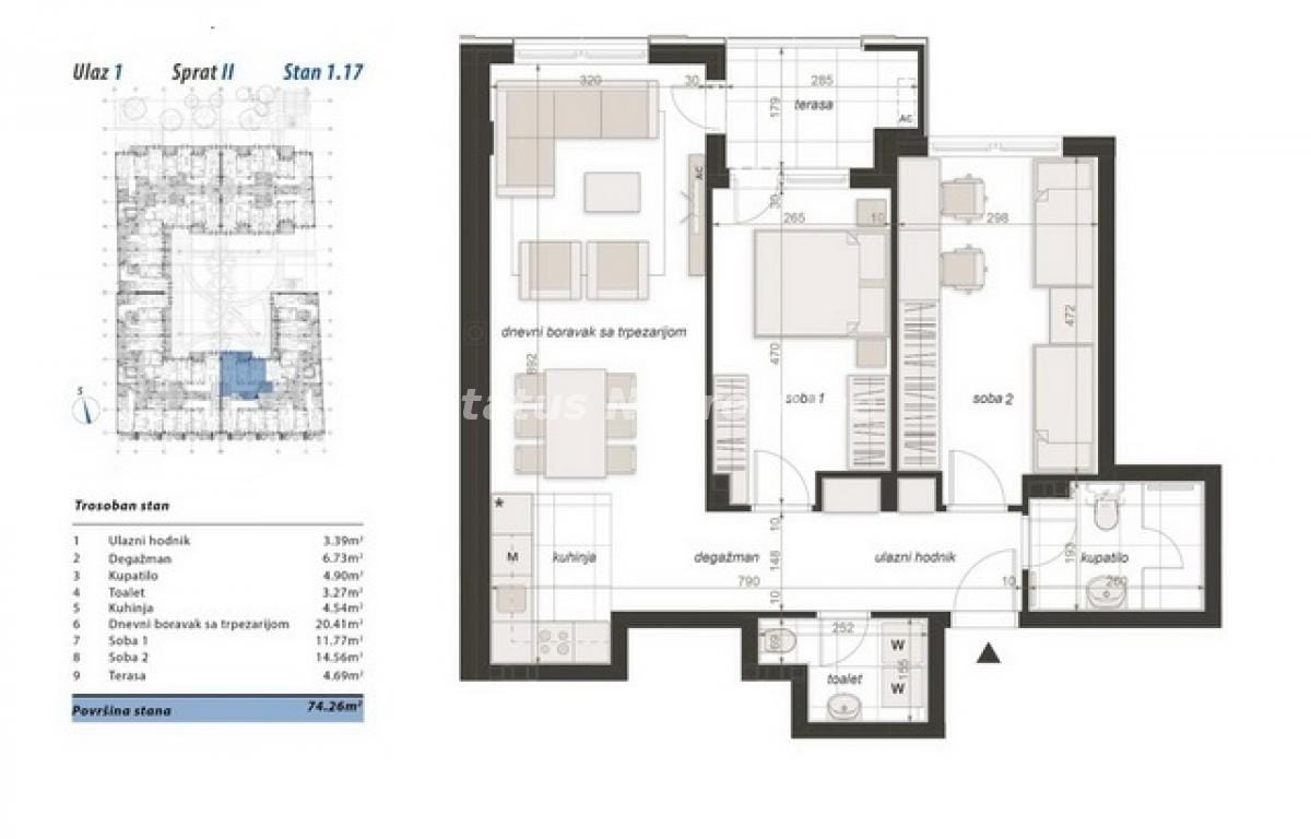 Stan Prodaja Novi Sad Stan Prodaja Novi Sad 74 m2