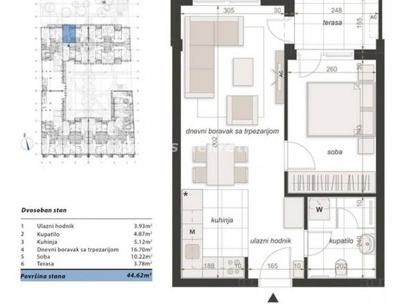 Stan Prodaja Novi Sad  45 m2