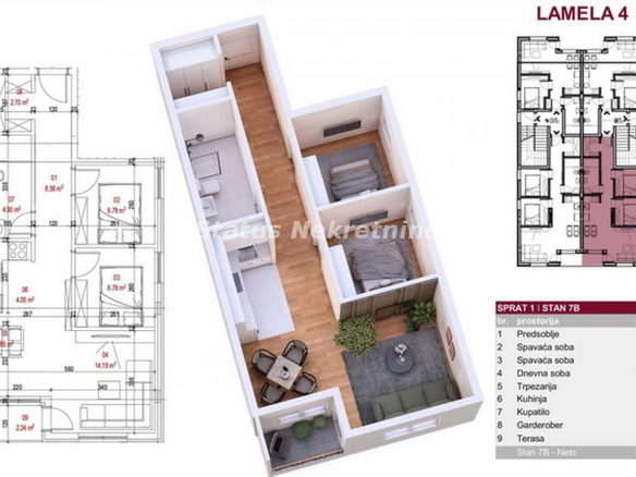 Stan Prodaja Novi Sad  54 m2