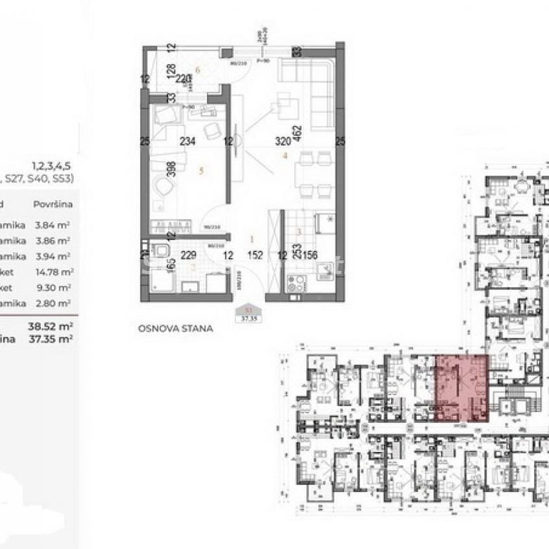Stan Prodaja Novi Sad  39 m2