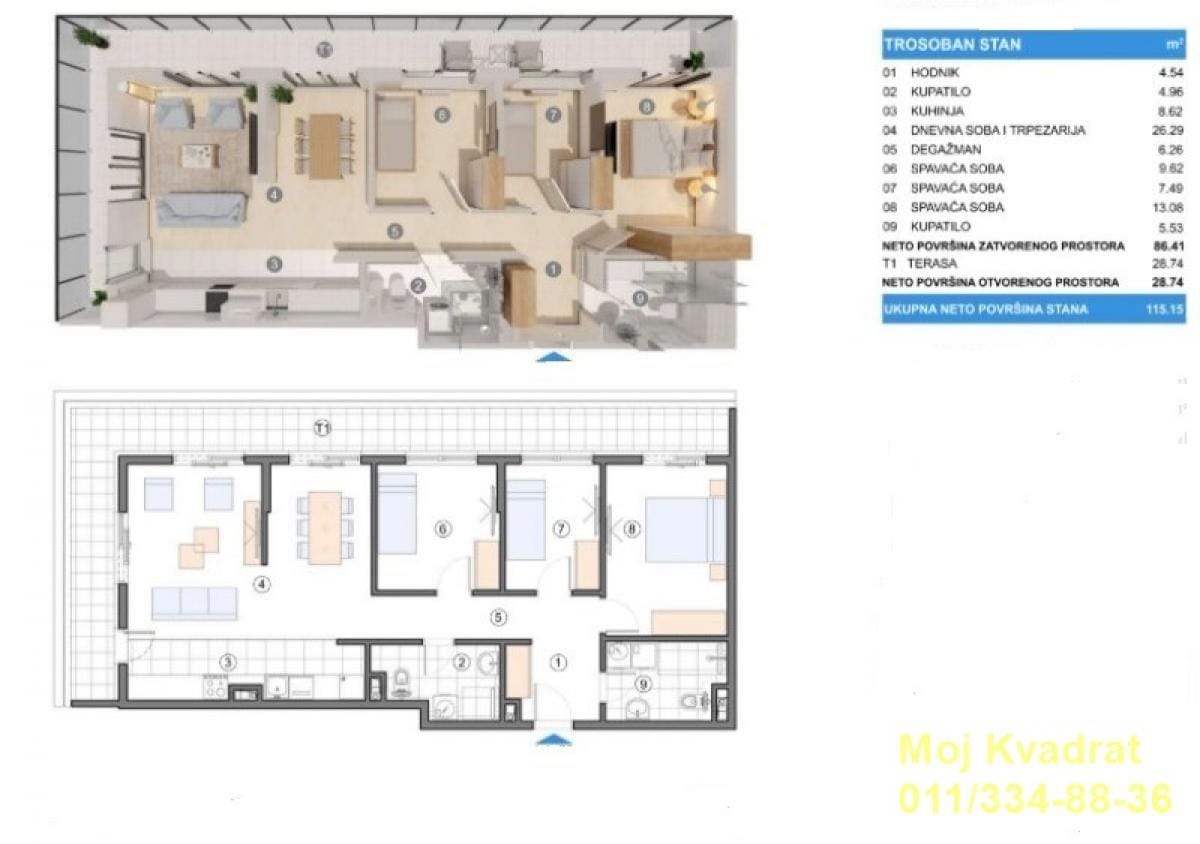 Stan Prodaja Beograd Gornji Grad 115 m2