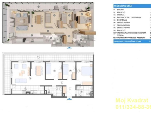 Stan Prodaja Beograd Gornji Grad 115 m2