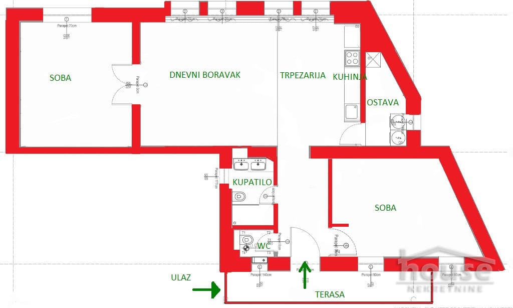 Stan Izdavanje Novi Sad  110 m2