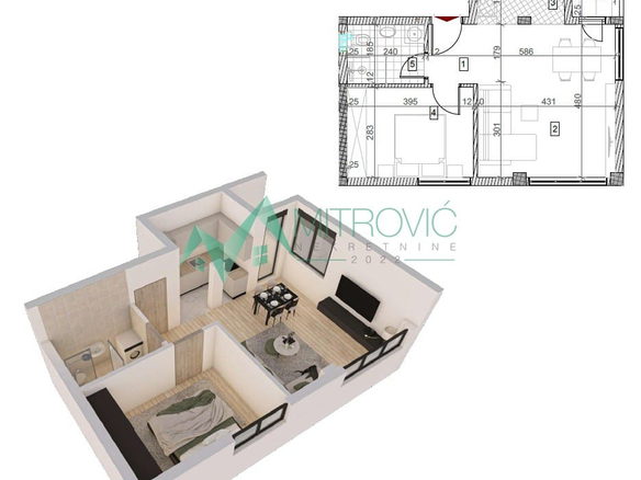 Stan Prodaja Sremska Kamenica  44 m2