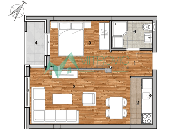 Stan Prodaja Novi Sad  42 m2