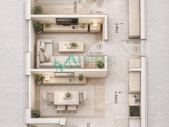 Stan Prodaja Novi Sad  58 m2