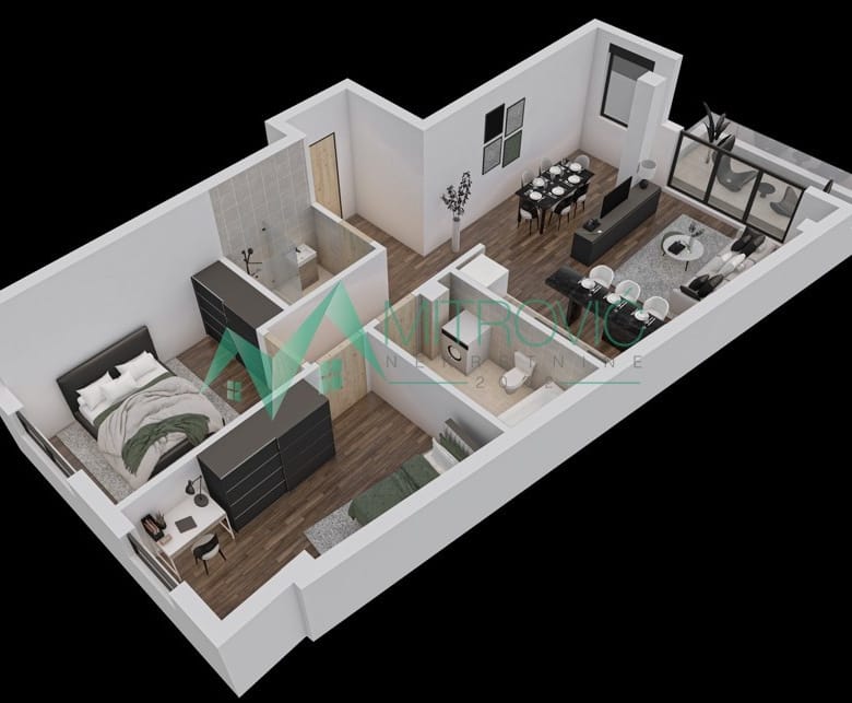 Dvoiposoban stan na prodaju, Petrovaradin, Novi Sad, 75m², 216.300 €