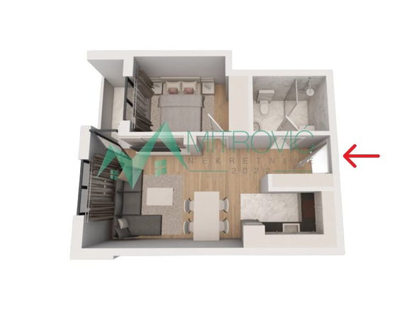 Stan Prodaja Sremska Kamenica  37 m2