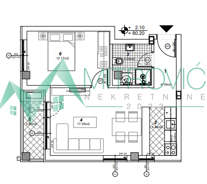 Dvosoban stan na prodaju, Telep, Novi Sad, 44m², 118.850 €