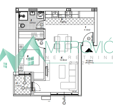 Dvosoban stan na prodaju, Telep, Novi Sad, 41m², Prizemlje, 113.520 €
