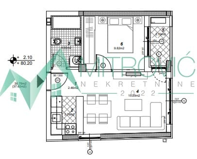 Dvosoban stan na prodaju, Telep, Novi Sad, 38m², 106.590 €