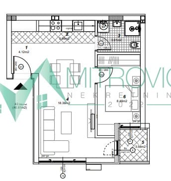Dvosoban stan na prodaju, Telep, Novi Sad, 41m², Prizemlje, 113.520 €