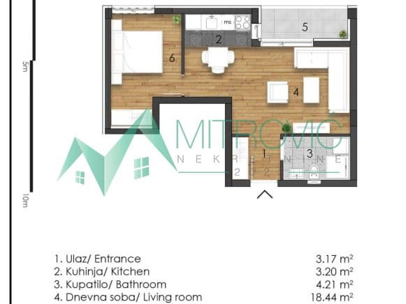 Stan Prodaja Novi Sad  42 m2
