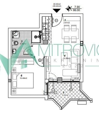 Dvosoban stan na prodaju, Telep, Novi Sad, 39m², 103.010 €