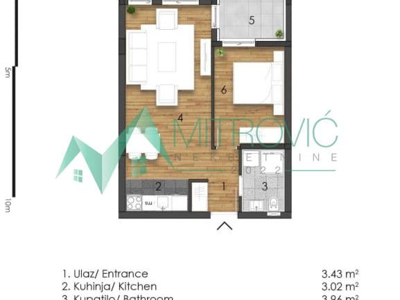 Stan Prodaja Novi Sad  45 m2