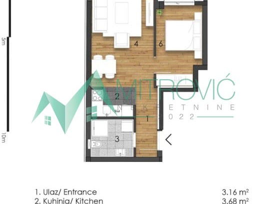 Stan Prodaja Novi Sad  44 m2