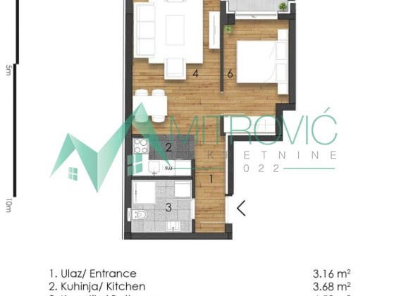 Stan Prodaja Novi Sad  44 m2