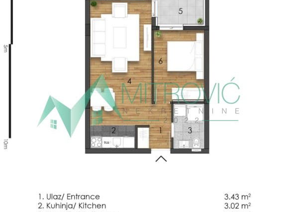 Stan Prodaja Novi Sad  45 m2