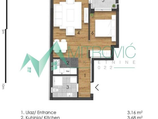 Stan Prodaja Novi Sad  44 m2