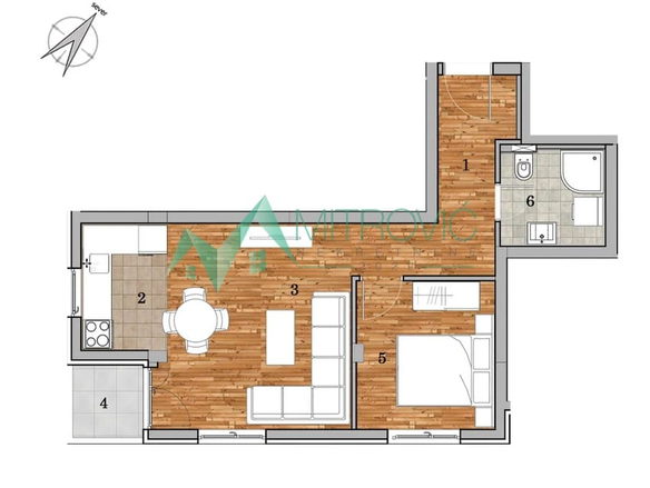 Stan Prodaja Novi Sad  44 m2
