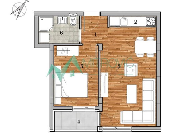 Stan Prodaja Novi Sad  42 m2