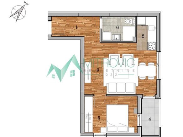 Stan Prodaja Novi Sad  46 m2
