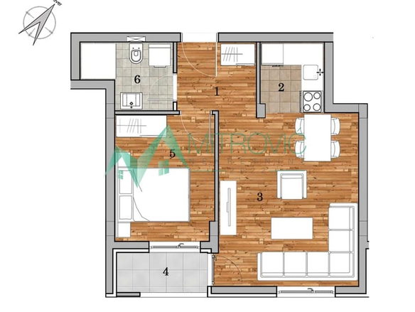 Stan Prodaja Novi Sad  42 m2