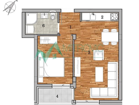 Stan Prodaja Novi Sad  42 m2