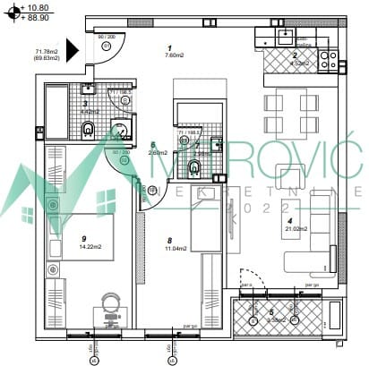 Trosoban stan na prodaju, Telep, Novi Sad, 70m², 3. sprat, 175.710 €