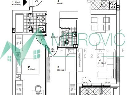 Stan Prodaja Novi Sad  70 m2