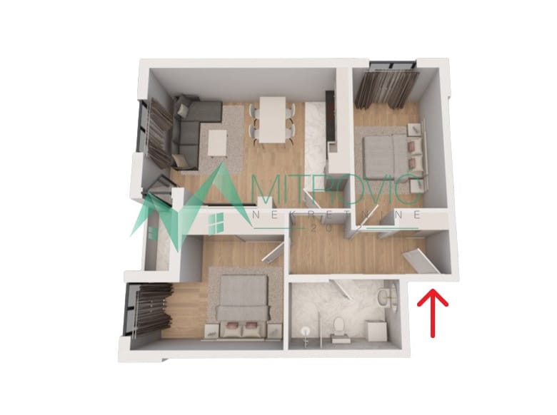 Trosoban stan na prodaju, Sremska Kamenica, Novi Sad, 62.12m², 153.560 €
