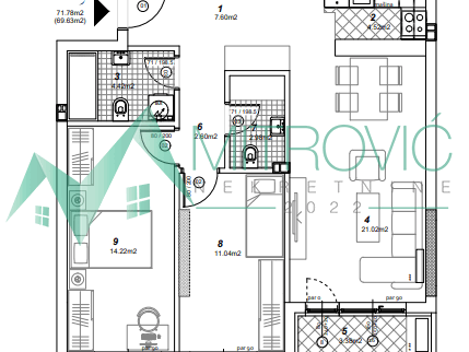 Stan Prodaja Novi Sad  70 m2