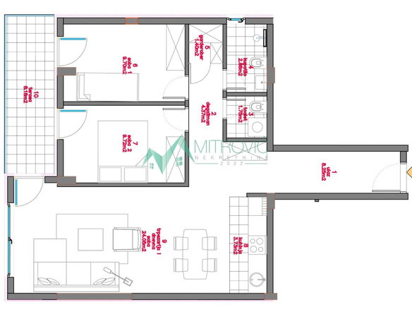 Stan Prodaja Novi Sad  72 m2