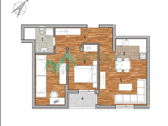 Stan Prodaja Novi Sad  60 m2
