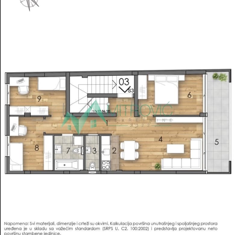 Četvorosoban stan na prodaju, Telep, Novi Sad, 105m², 262.650 €