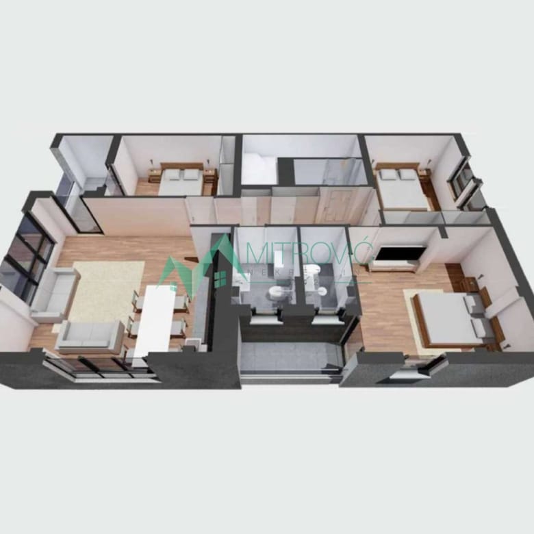Četvorosoban stan na prodaju, Telep, Novi Sad, 83m², 235.097 €