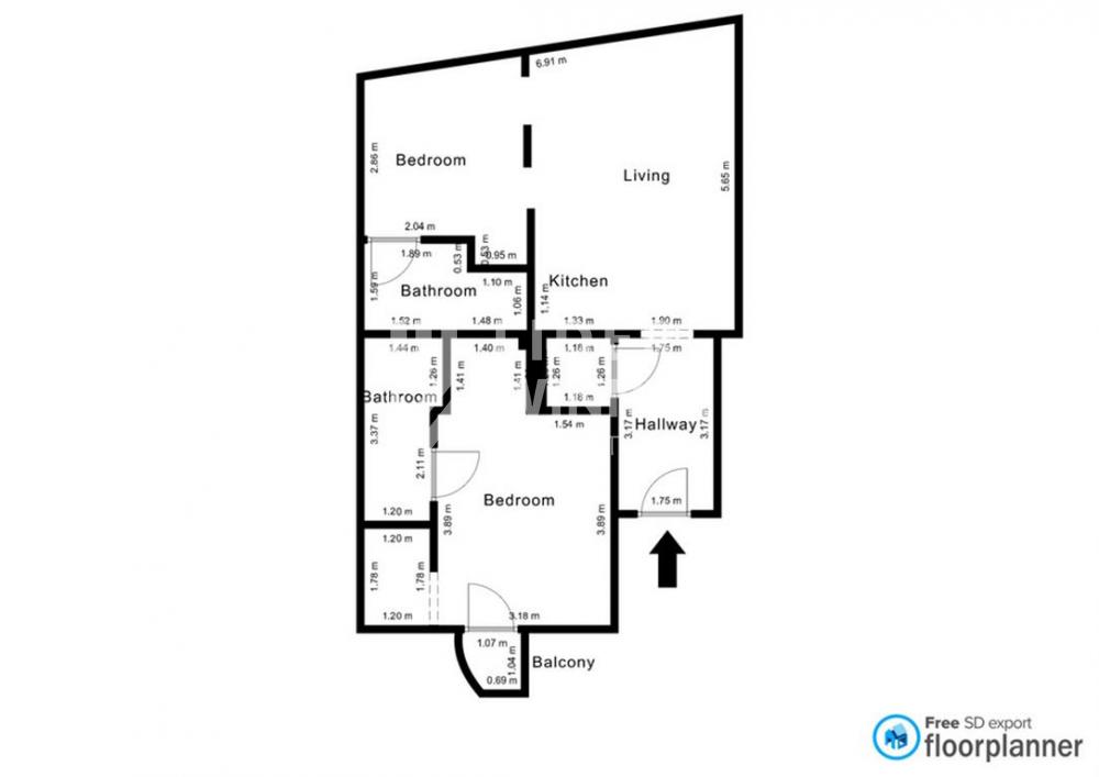 Trosoban stan za izdavanje, Politika, Beograd, 62m², 1.250 €/mes