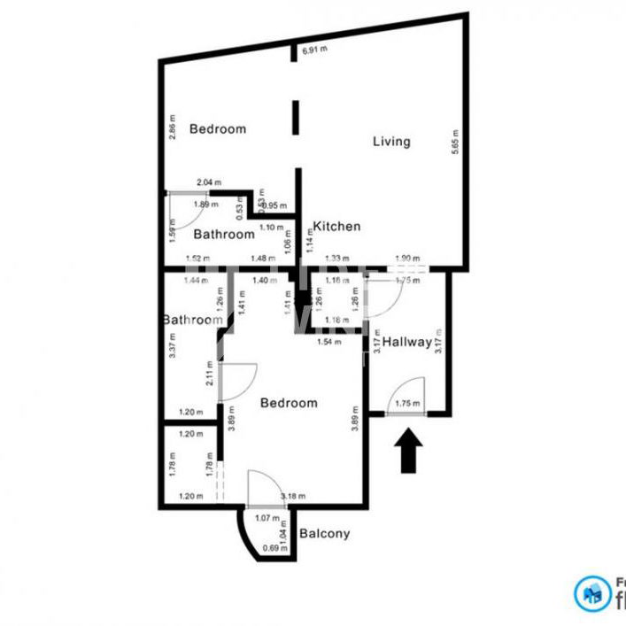 Trosoban stan za izdavanje, Politika, Beograd, 62m², 1.250 €/mes