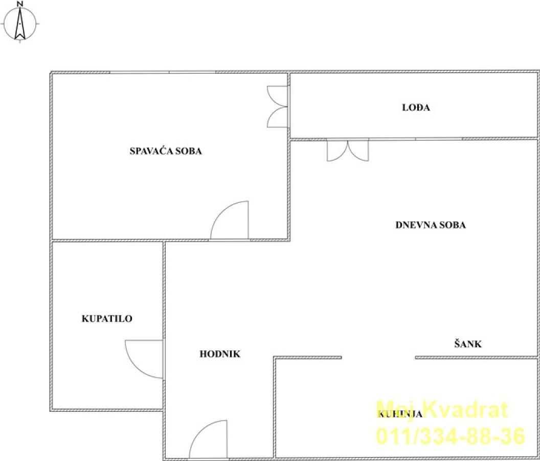Dvosoban stan na prodaju, Zemunske Kapije, Beograd, 51m², 220.000 €