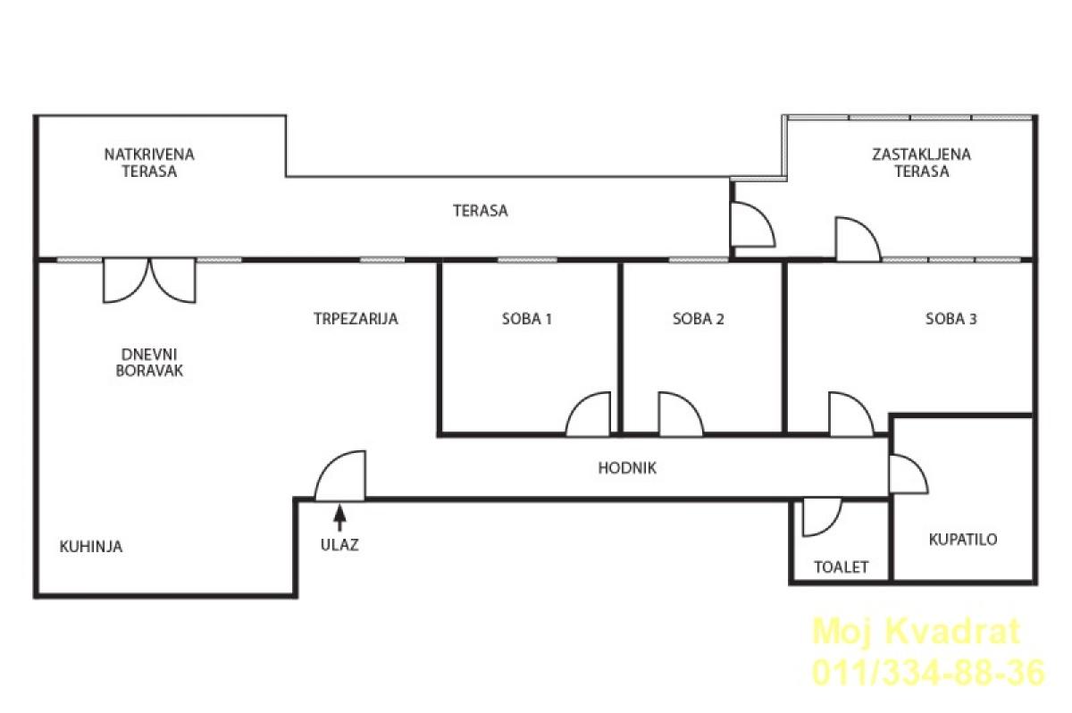 Četvorosoban stan na prodaju, Višnjička Banja, Beograd, 113m², 350.000 €